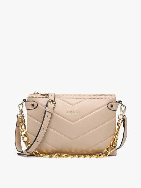 Taupe Britt Puffer Crossbody