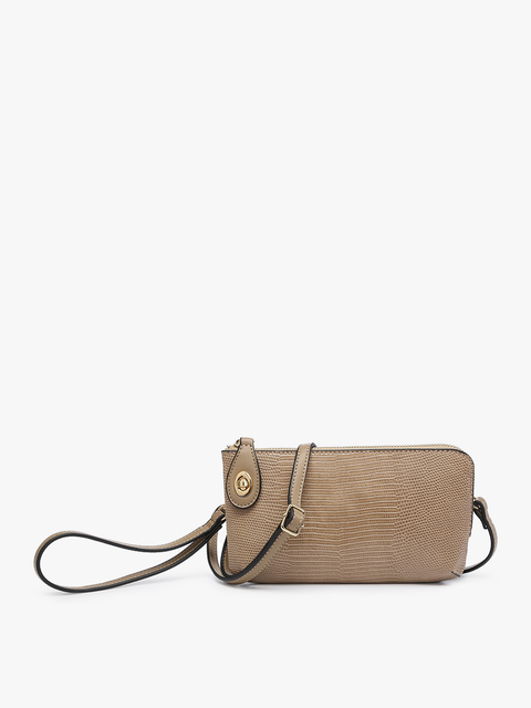 Taupe Kendall Lizard Crossbody