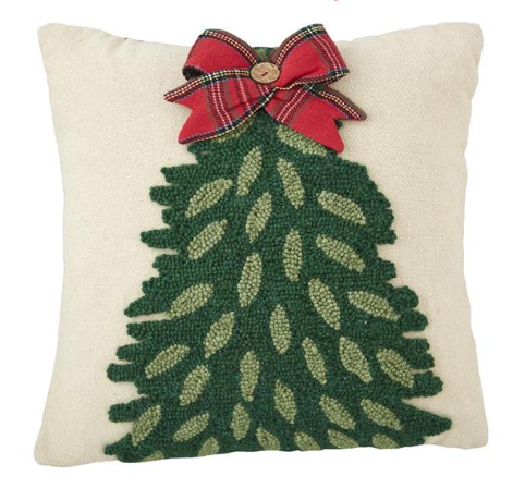 Tree Tartan Hooked Pillow Darling State of Mind