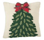 Tree Tartan Hooked Pillow