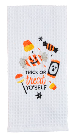 Trick Halloween Waffle Towel