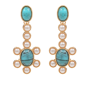 Turquoise Stone Drop Earring – Darling State of Mind