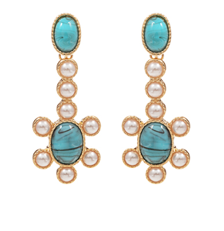 Turquoise Stone Drop Earring