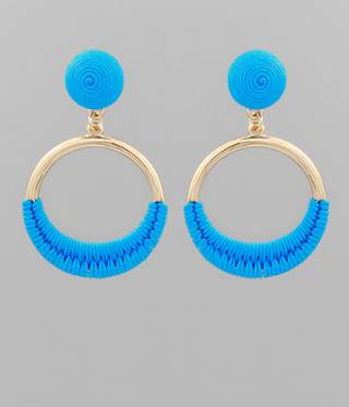 Turquoi Wrapped Circle Earring