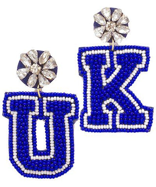 U & K Letter Earrings