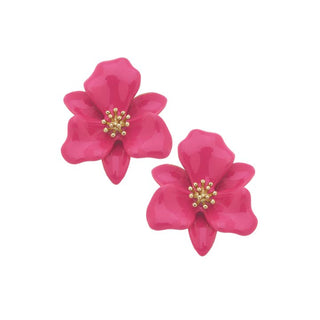 Valentina Flower Pink Statement Earrings