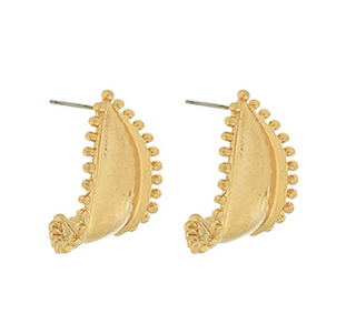 Vintage Gold Dome Earring