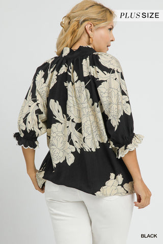 Petals In Motion Top- Curvy