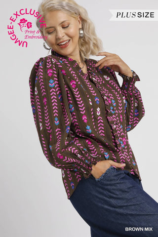 Meadow Ruffled Top- Curvy