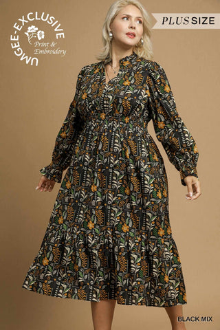 Garden Party Midi Dress- Curvy