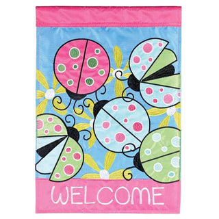 Welcome Lady Bugs Garden Flag