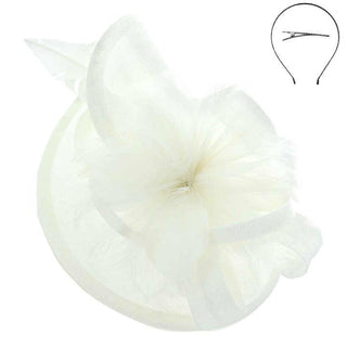 White Fashion Fascinator