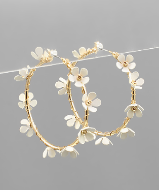 White Flower Hoop
