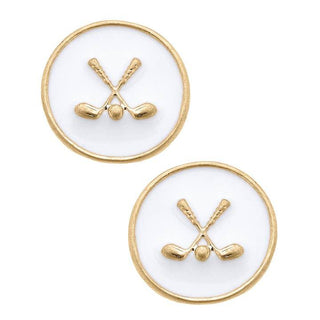 White Golf Clubs Stud