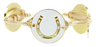 Bourbon & Boweties White Horseshoe Bangle
