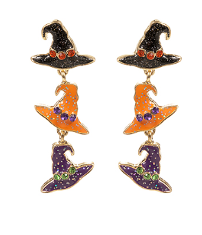 Witch's Hats Drop Earring