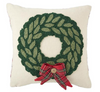 Wreath Tartan Hooked Pillow