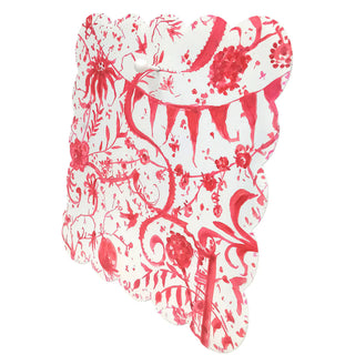 Red Chinoiserie Scallop Display Board