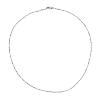 18" White Flat Palline Chain