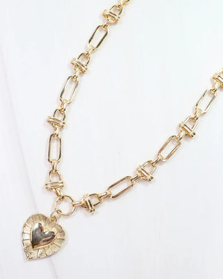 Lance Heart Necklace Gold