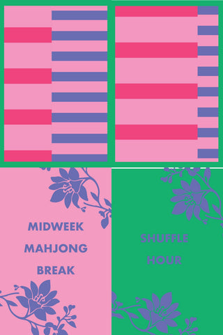 Weekday Stripes Mahjong Shufflers Set of 2