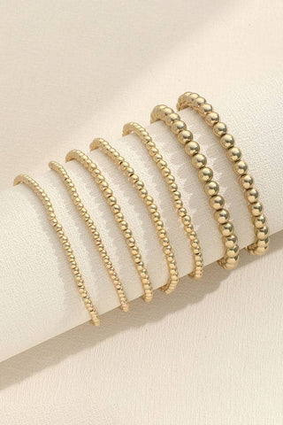7pcs/Set Beaded Luxury Bracelet Gold