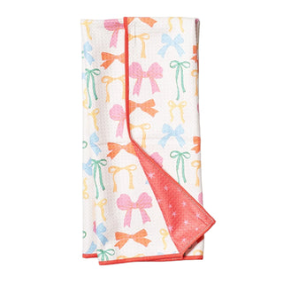 Coral Mable Tan Ribbons Reversible Towel