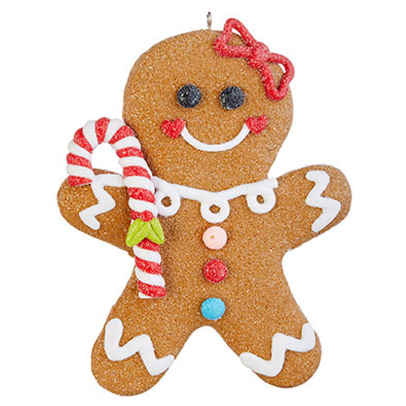 Red Bow Gingerbread Ornament