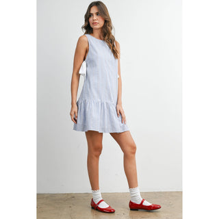 Side-Tie Gingham Dress