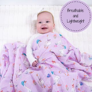 Baby Muslin Cute Goose Swaddle Blanket
