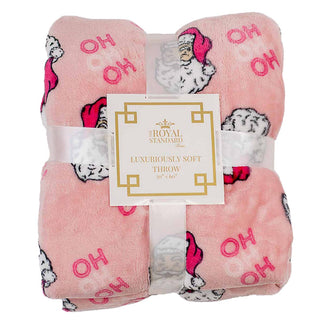 HoHoHo Santa Throw Pink 50x60