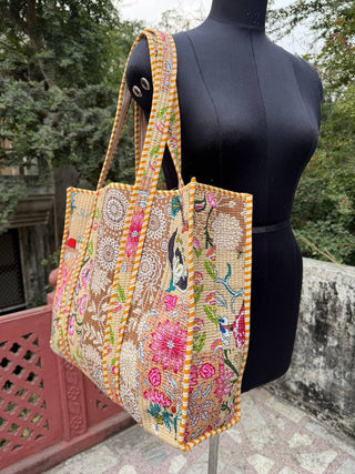 Yellow Patchwork Tote