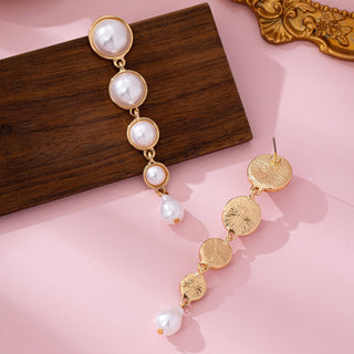 Linear Pearl Drop Earring