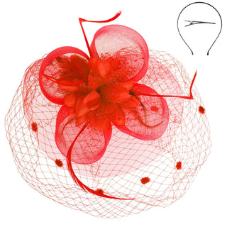 Floral Feathered Fascinator