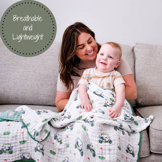 Muslin Golf A Round Quilt Baby & Kids Blanket