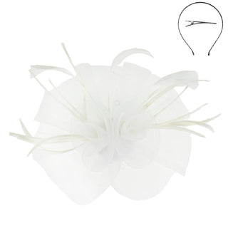 Floral Feather Mesh Fascinator