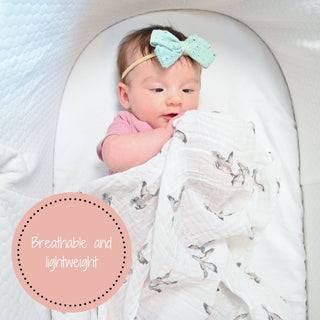 Baby Muslin Mallard Duck Swaddle Blanket