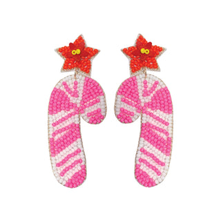 Candy Cane Wish Earring