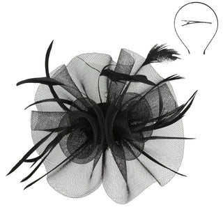 Floral Feather Mesh Fascinator