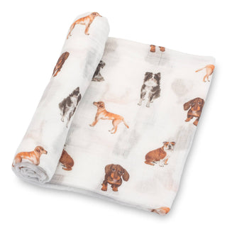 Baby Muslin Doggone Cute Swaddle Blanket