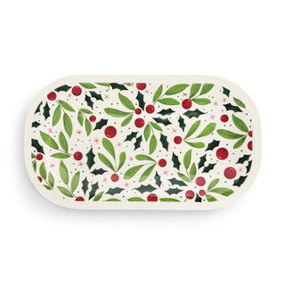 Holly Leaves Rectangle Platter