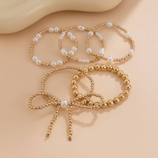 Bow Layered Bracelet Gold
