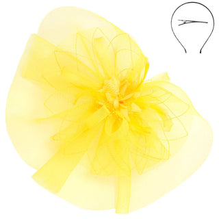Floral Feathered Mesh Fascinator
