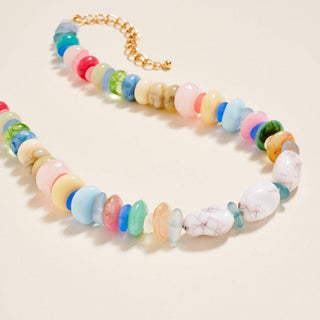 Marbled Ombre 16" Bead Seaglass Necklace