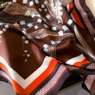 Artistic Printed Small Square Scarf