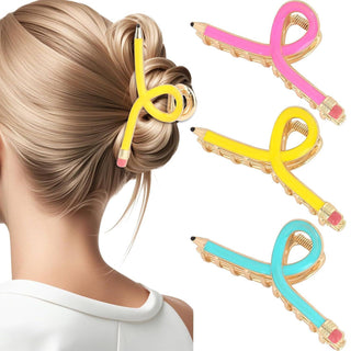 Cute Curved‑Pencil‑Shaped Hair Claw Clip