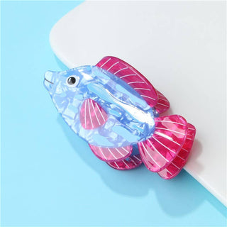 Seaside Nautical Fish Starfish Conch Hair Clips