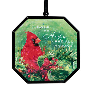 Signs of Hope Cardinal Suncatcher Ornament