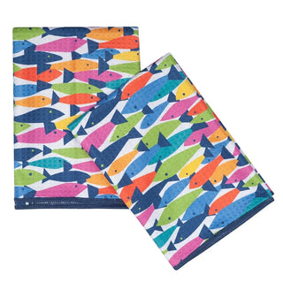 Navy Kate Nelligan Double Duty Reversible Towel