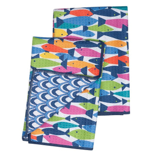 Navy Kate Nelligan Double Duty Reversible Towel